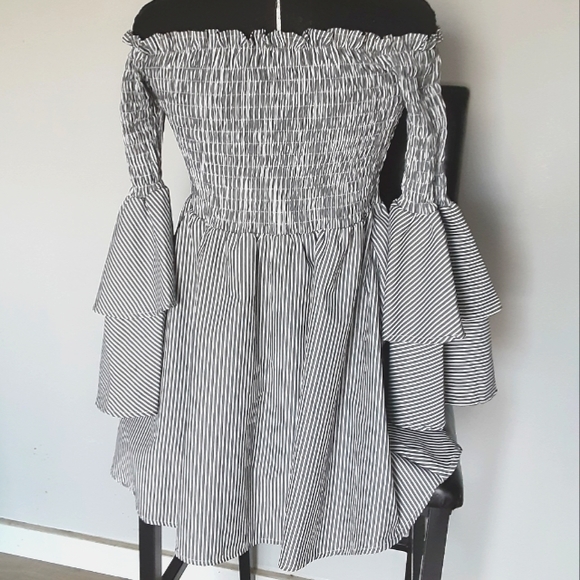 Striped Ruffle Summer Dress - Picture 2 of 2